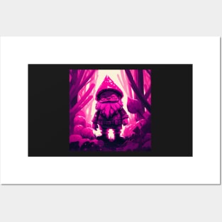 Quirky Magenta Gnome Posters and Art